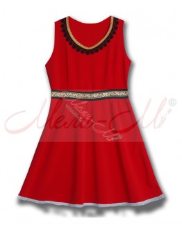 Traditional  Women's pinafore (sukman)  richly decorated with braids