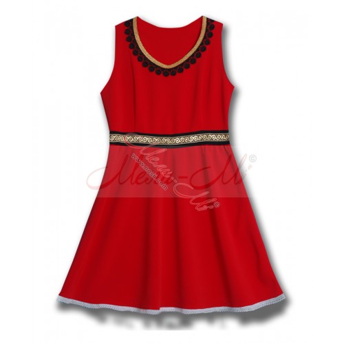 Traditional  Women's pinafore (sukman)  richly decorated with braids