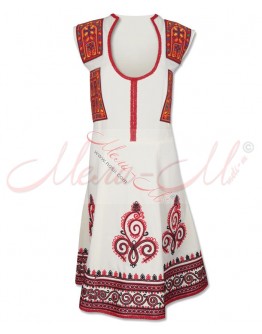 Traditional  Women's pinafore (sukman)  richly decorated with braids