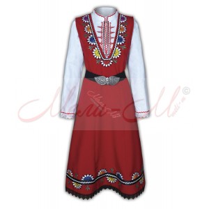 Traditional Embroidered Women's Folklore costume