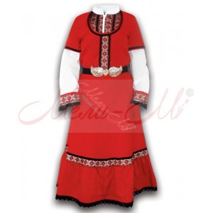 Bulgarian Women's Folklore costume with Metal Belt buckle