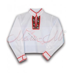 Boy's traditional long shirt with folklore decoration