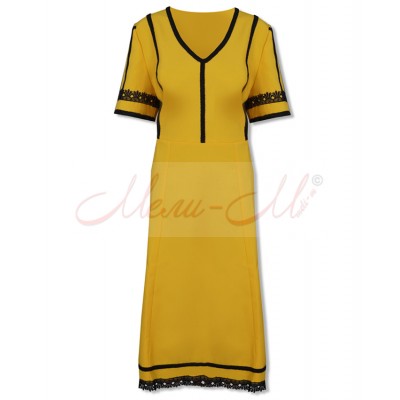 Traditional  Women's pinafore (sukman)  richly decorated with braids