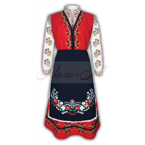 Traditional Embroidered Women's Folklore costume