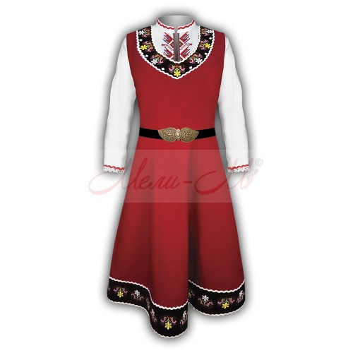 Women's folklore costume with embroidery