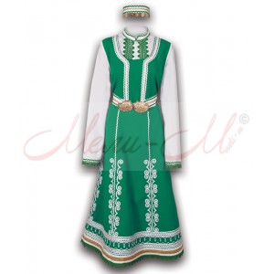 Women's Folklore embroidered costume with Metal Belt buckle-11k