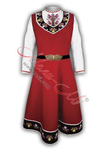 Women's folklore costume with embroidery 