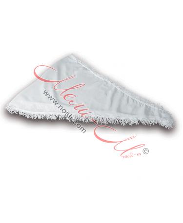 White handkerchief with macrame